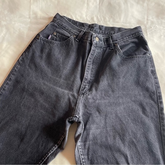 Riders- Black Vintage Wash High Waisted Full Length Mom Jeans Size 10 - Picture 6 of 6